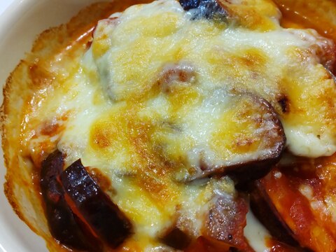 茄子のトマトチーズ焼き